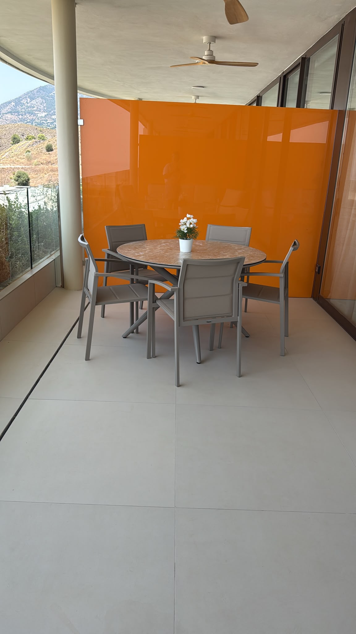 Terraza limpia y preparada
